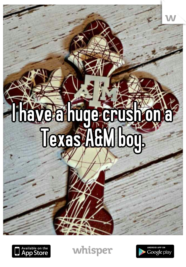 I have a huge crush on a Texas A&M boy. 