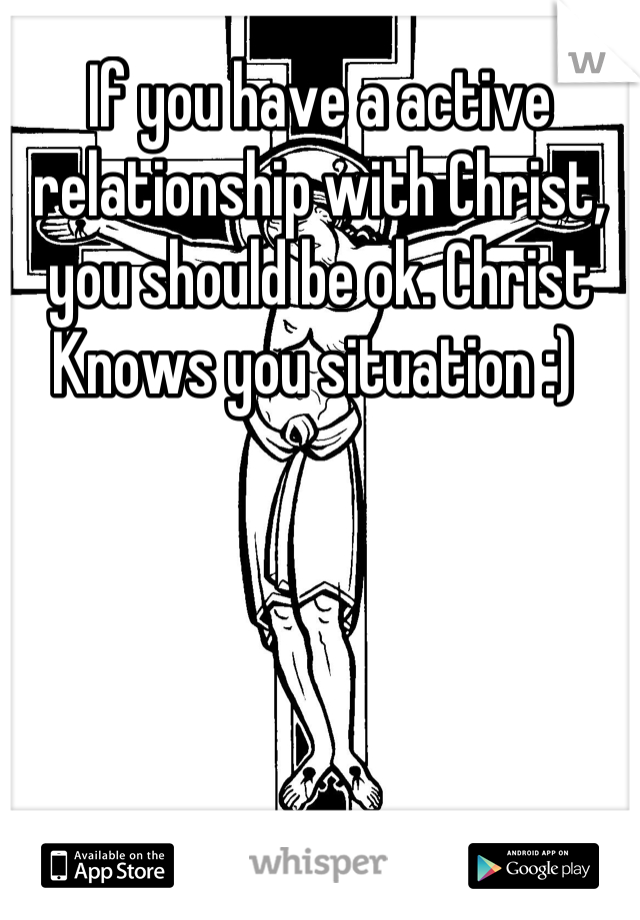 If you have a active relationship with Christ, you should be ok. Christ Knows you situation :) 