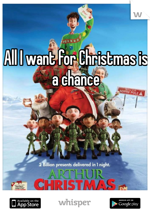 All I want for Christmas is a chance 