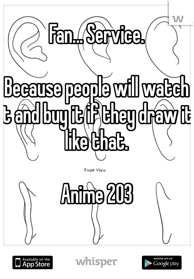 Fan... Service. 

Because people will watch it and buy it if they draw it like that. 

Anime 203