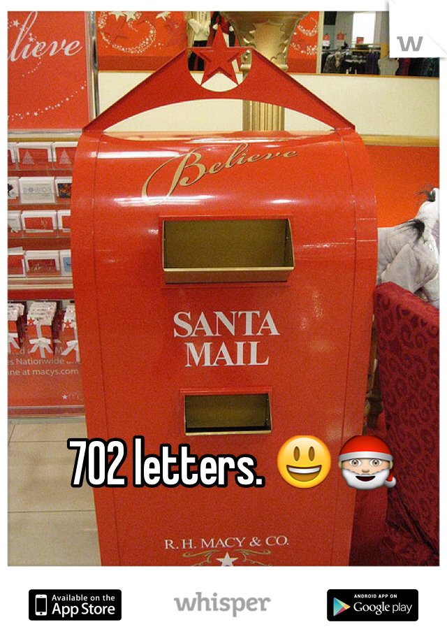 702 letters. 😃🎅