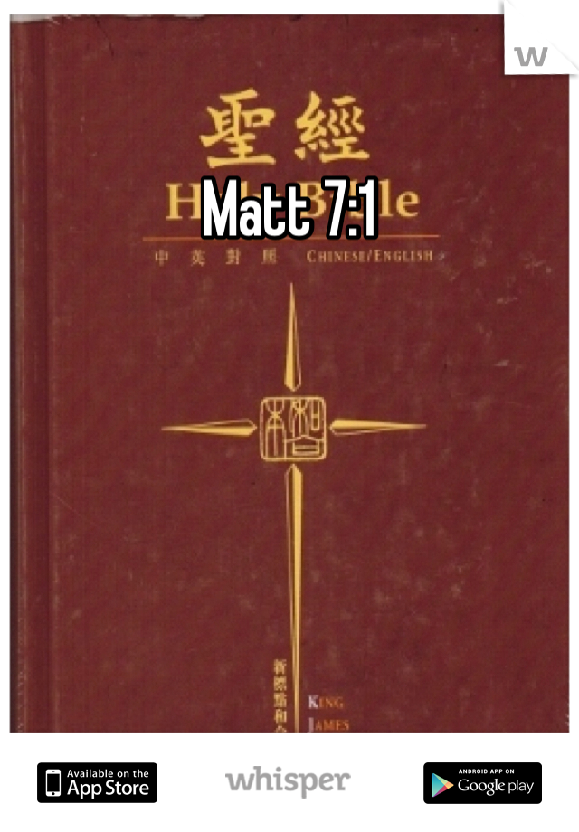 Matt 7:1