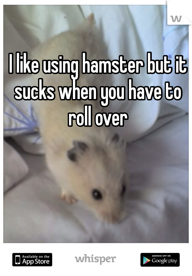 I like using hamster but it sucks when you have to roll over