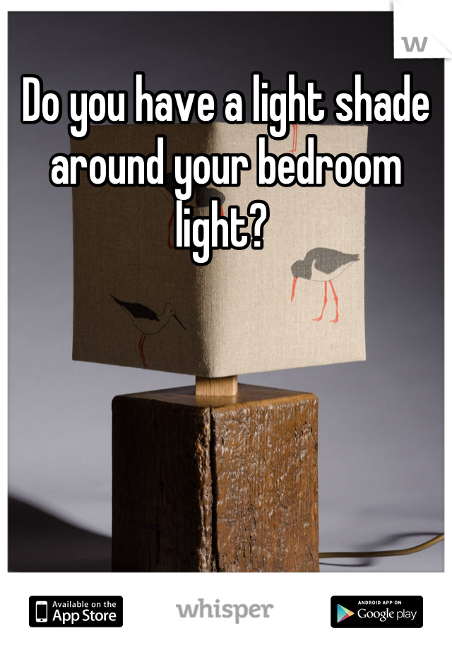 Do you have a light shade around your bedroom light? 
