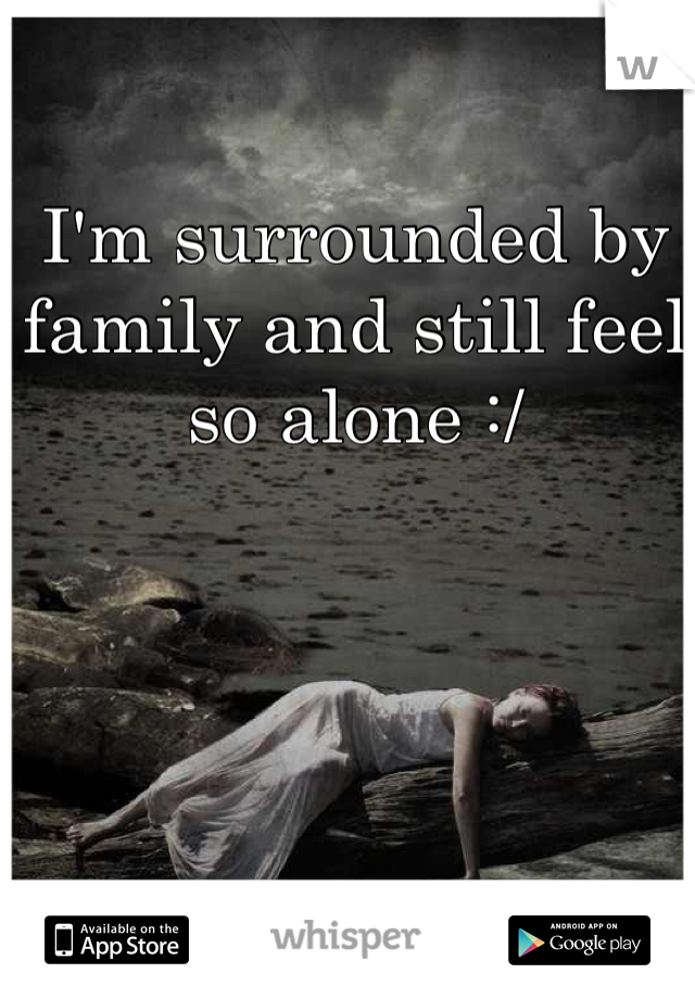 I'm surrounded by family and still feel so alone :/