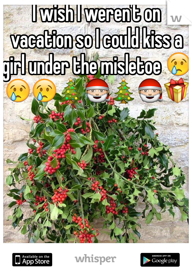 I wish I weren't on vacation so I could kiss a girl under the misletoe 😢😢😢🎄🎅🎄🎅🎁
