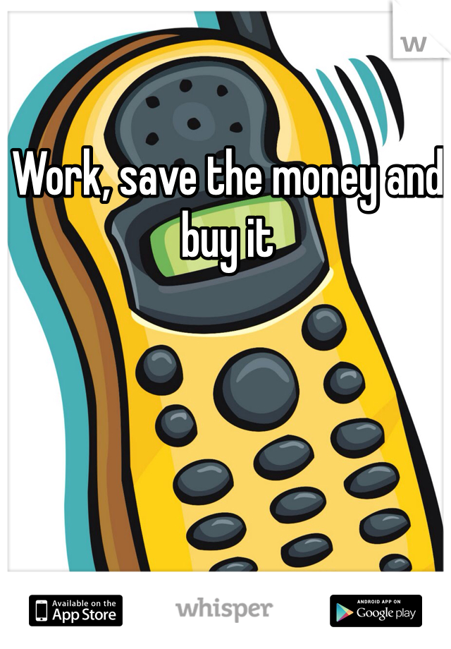 Work, save the money and buy it 