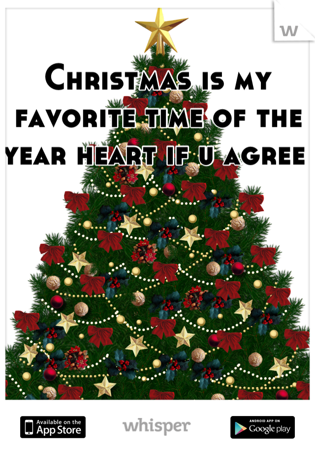 Christmas is my favorite time of the year heart if u agree 
