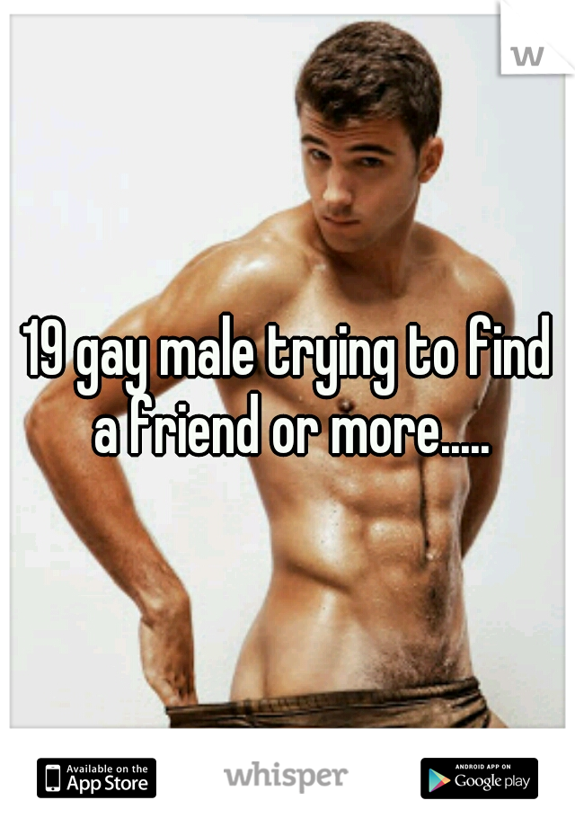19 gay male trying to find a friend or more.....