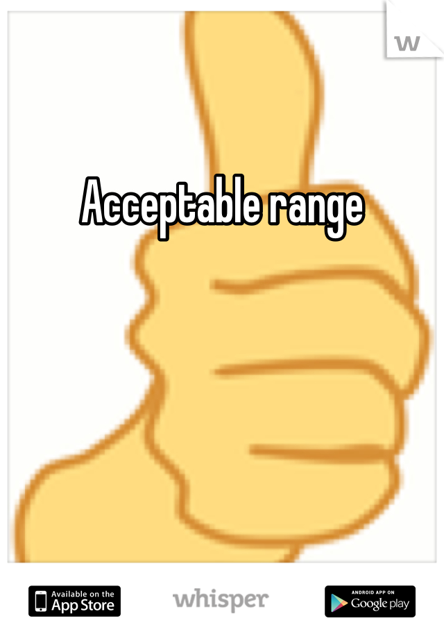 Acceptable range