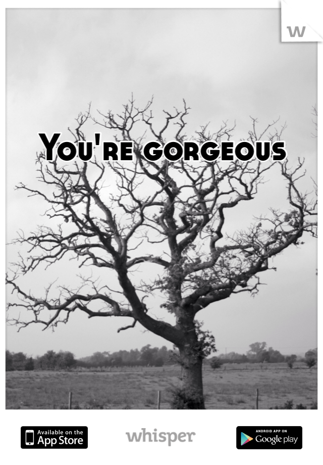 You're gorgeous