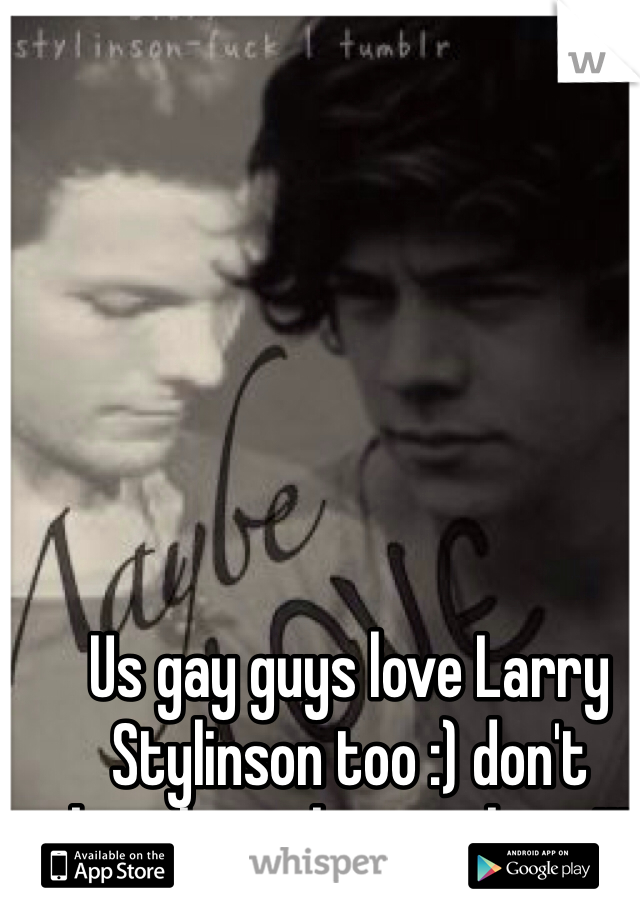 Us gay guys love Larry Stylinson too :) don't break our hearts boys!!!