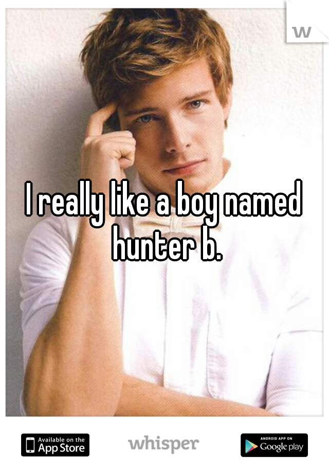 I really like a boy named hunter b.