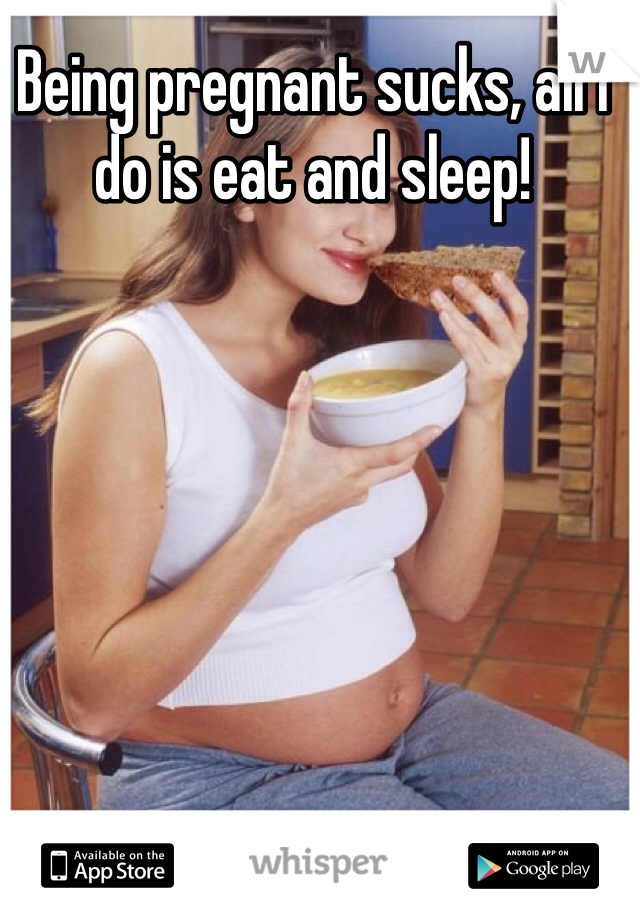 Being pregnant sucks, all I do is eat and sleep! 