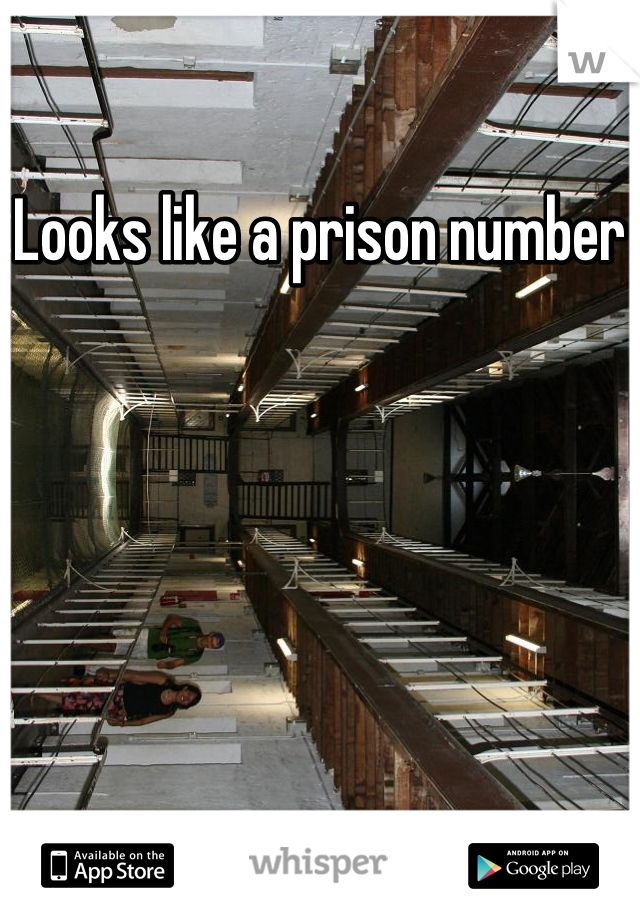 Looks like a prison number