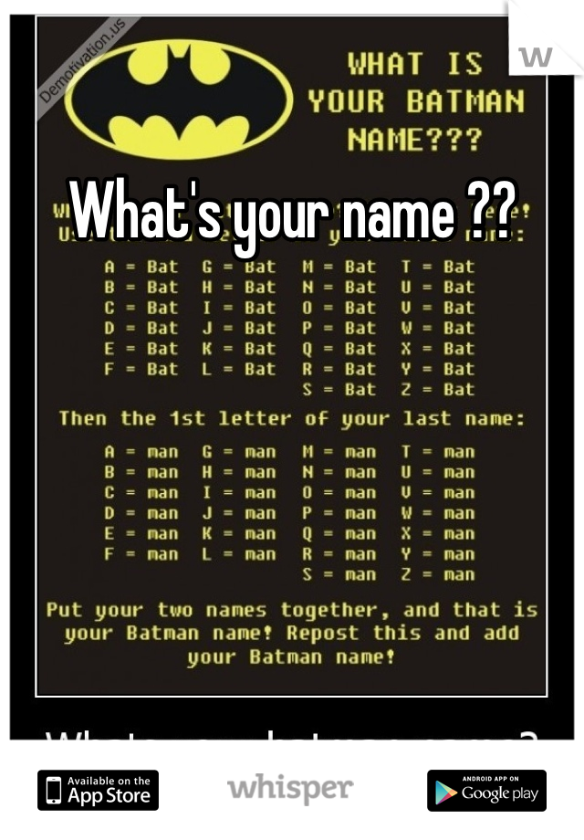 What's your name ??