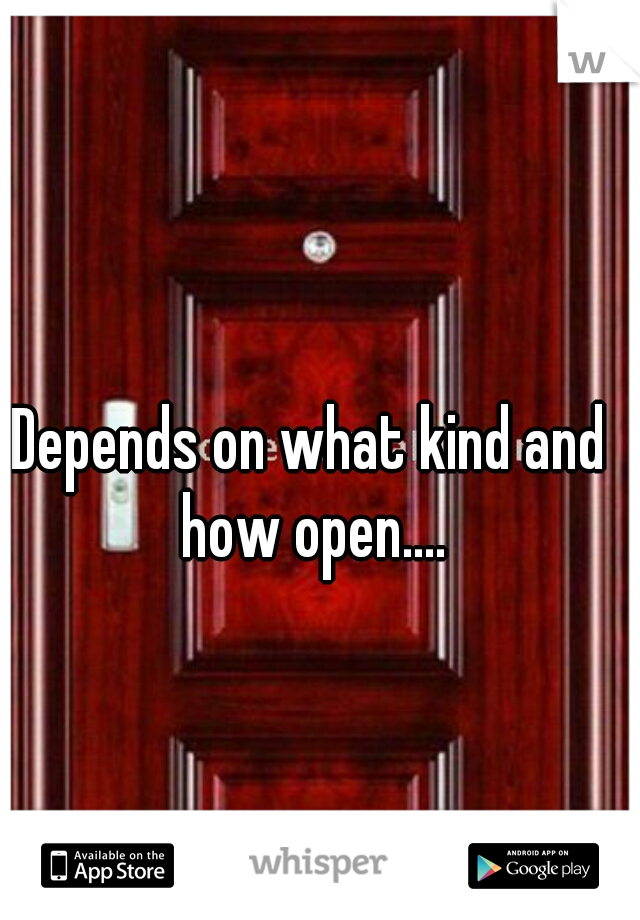 Depends on what kind and how open....