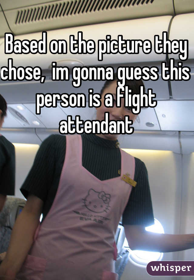 Based on the picture they chose,  im gonna guess this person is a flight attendant 