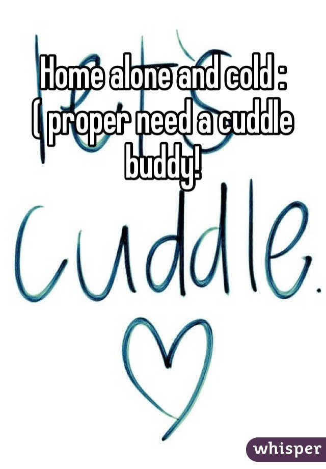 Home alone and cold :( proper need a cuddle buddy! 