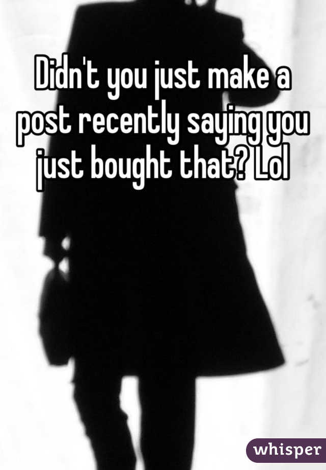 Didn't you just make a post recently saying you just bought that? Lol