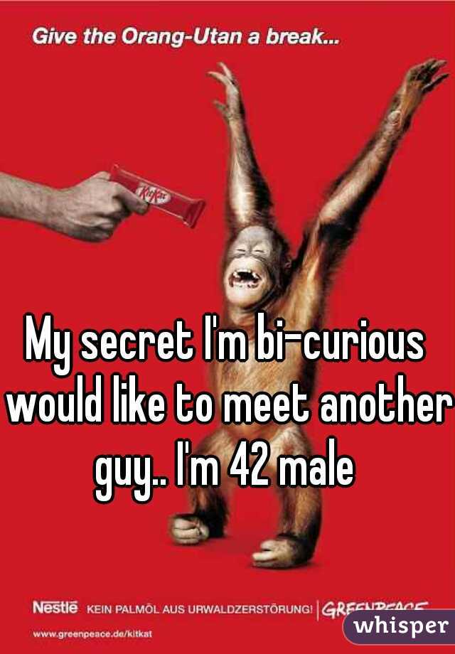 My secret I'm bi-curious would like to meet another guy.. I'm 42 male 