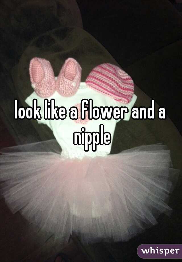 look like a flower and a nipple
