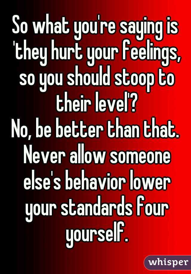 So what you're saying is 'they hurt your feelings, so you should stoop to their level'?
No, be better than that. Never allow someone else's behavior lower your standards four yourself.