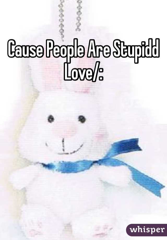 Cause People Are Stupidd Love/: