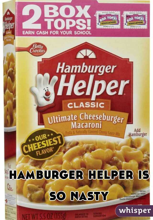 hamburger helper is so nasty 