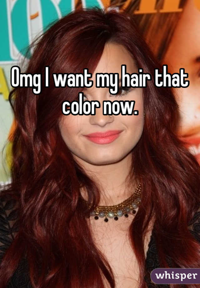 Omg I want my hair that color now. 