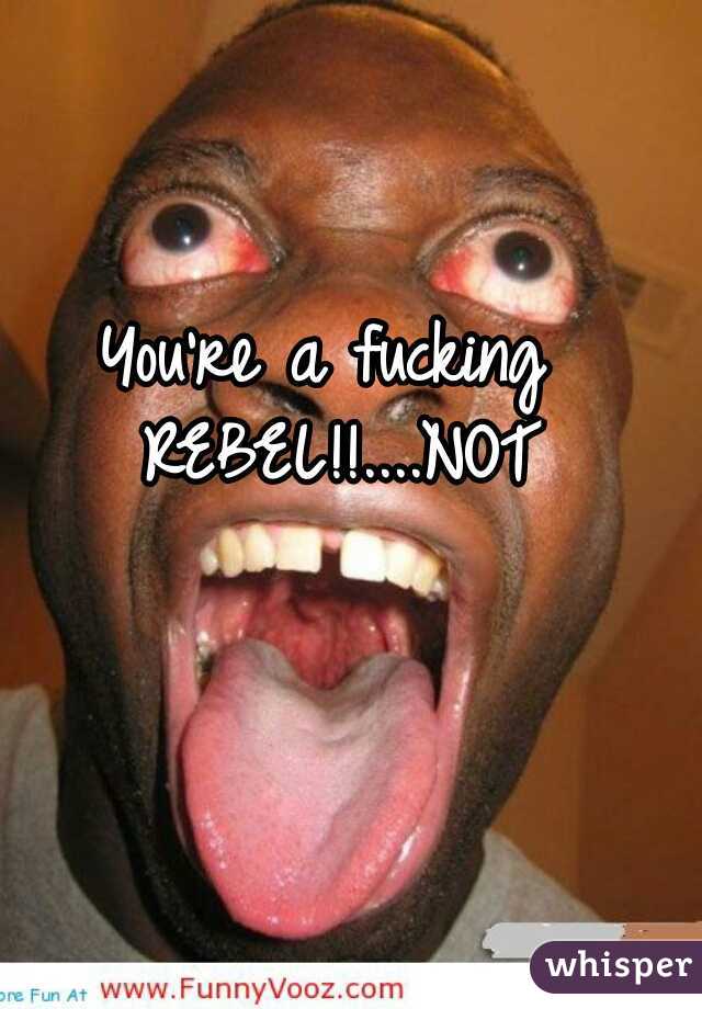 You're a fucking REBEL!!....NOT
