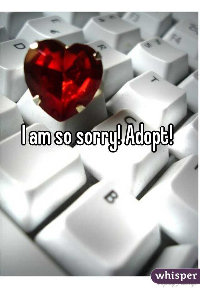 I am so sorry! Adopt! 