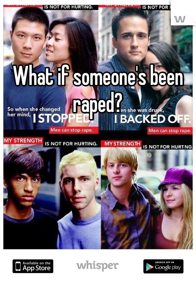 What if someone's been raped? 