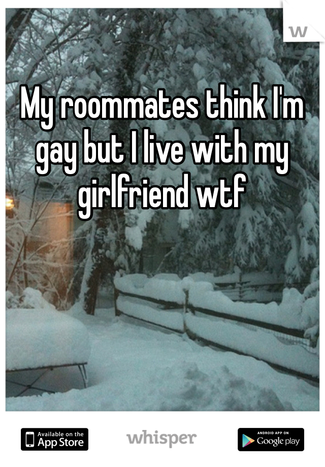 My roommates think I'm gay but I live with my girlfriend wtf
