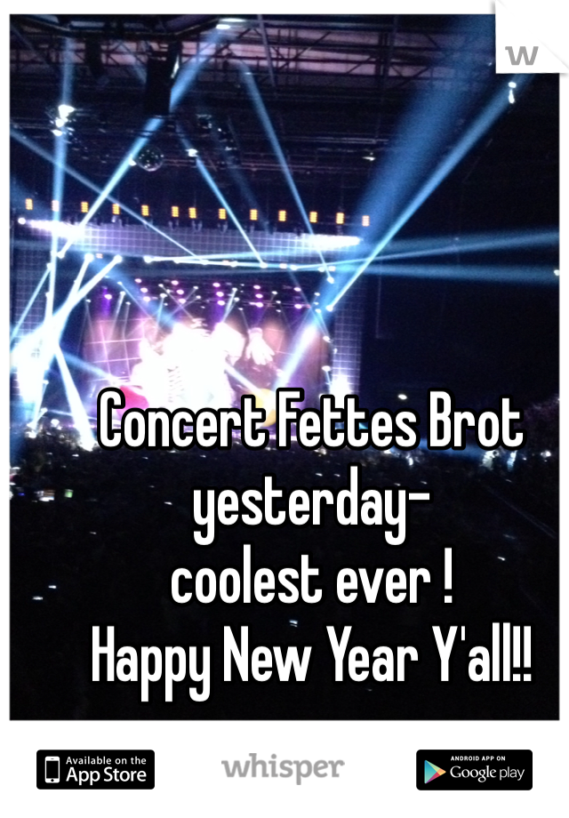Concert Fettes Brot yesterday- 
coolest ever !
Happy New Year Y'all!!