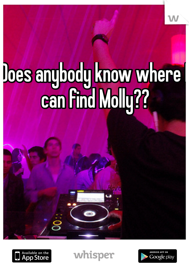 Does anybody know where I can find Molly??