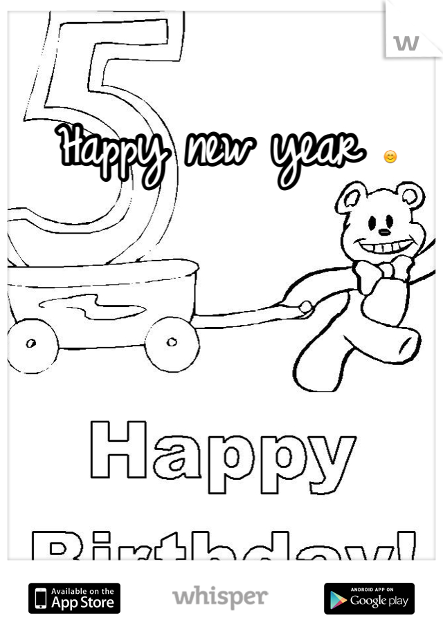 Happy new year 😊
