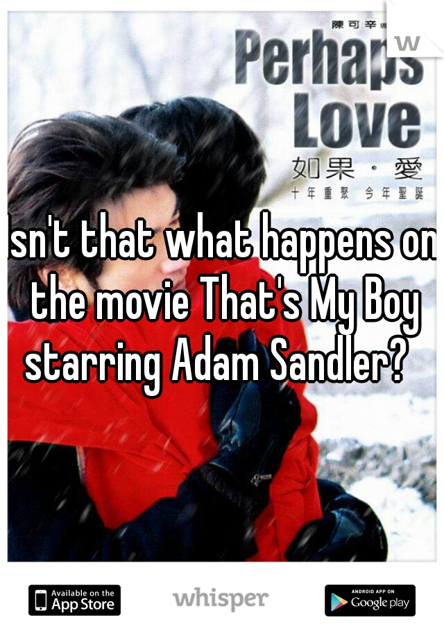 Isn't that what happens on the movie That's My Boy starring Adam Sandler?  