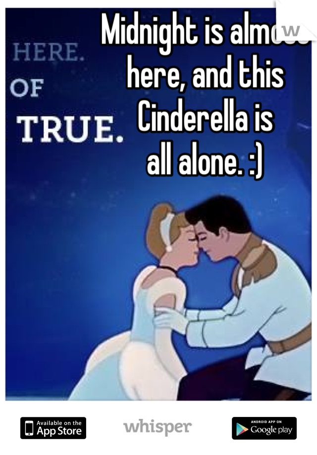 Midnight is almost
here, and this
Cinderella is
all alone. :)