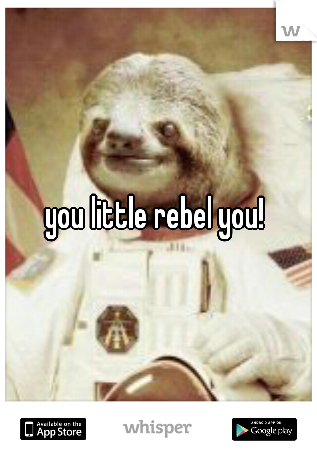 you little rebel you! 