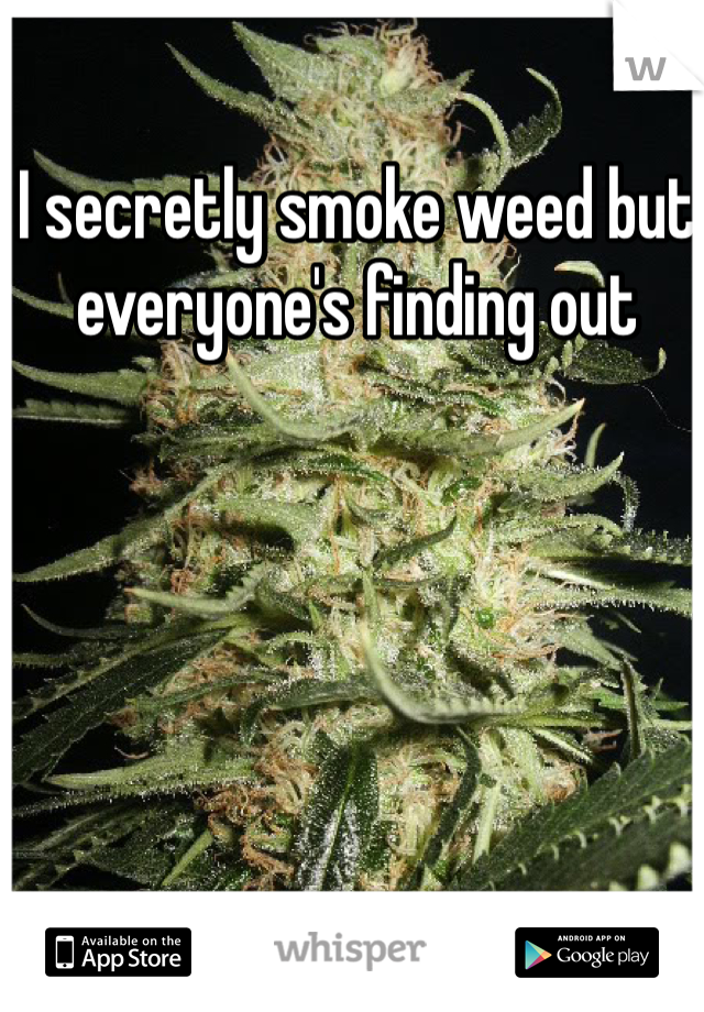 I secretly smoke weed but everyone's finding out 