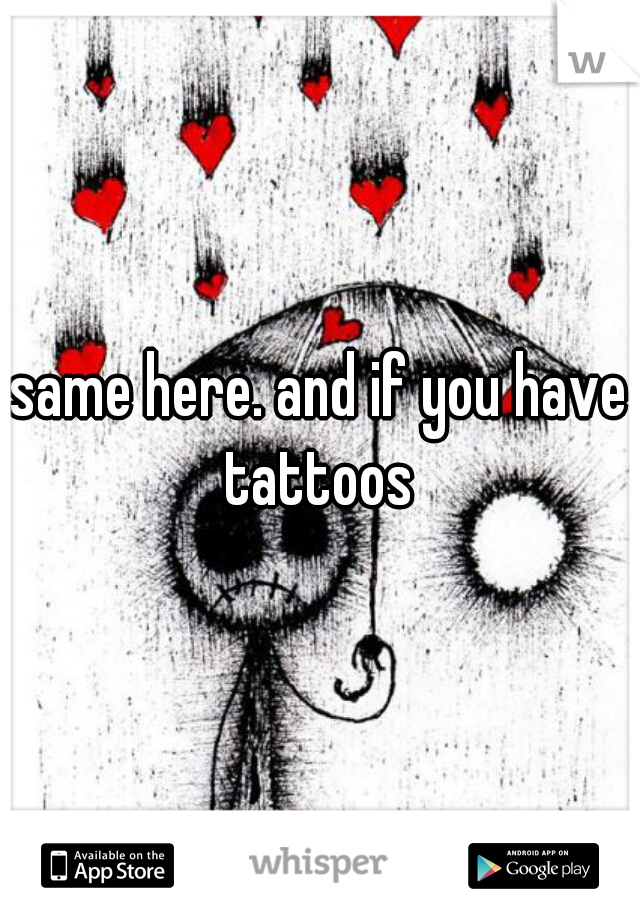 same here. and if you have tattoos 