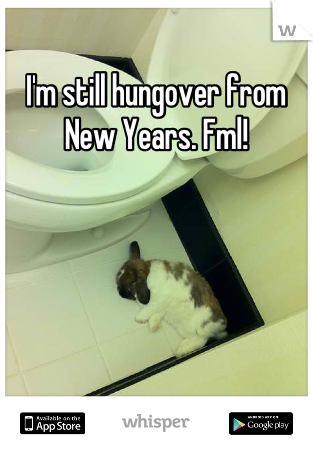 I'm still hungover from New Years. Fml!