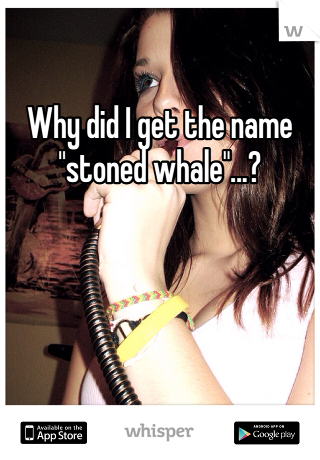 Why did I get the name "stoned whale"...?