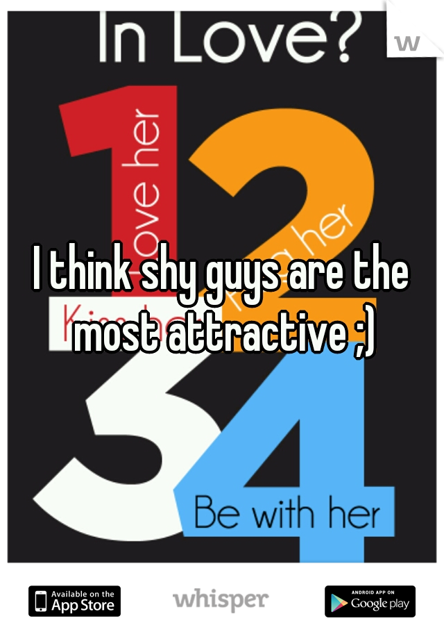 I think shy guys are the most attractive ;)