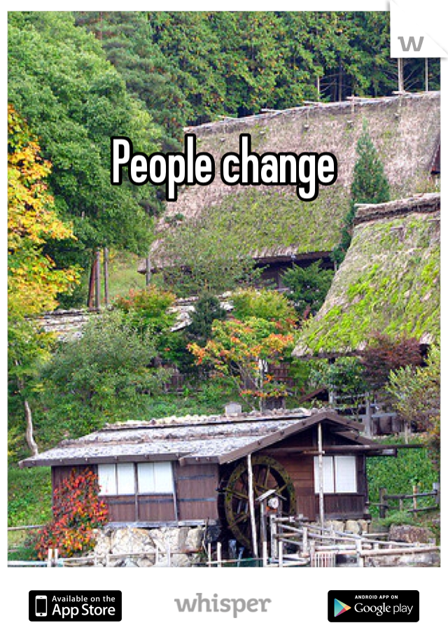 People change 