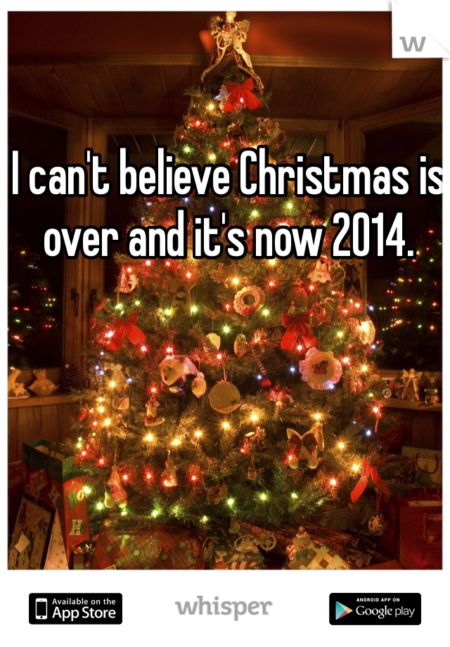 I can't believe Christmas is over and it's now 2014. 