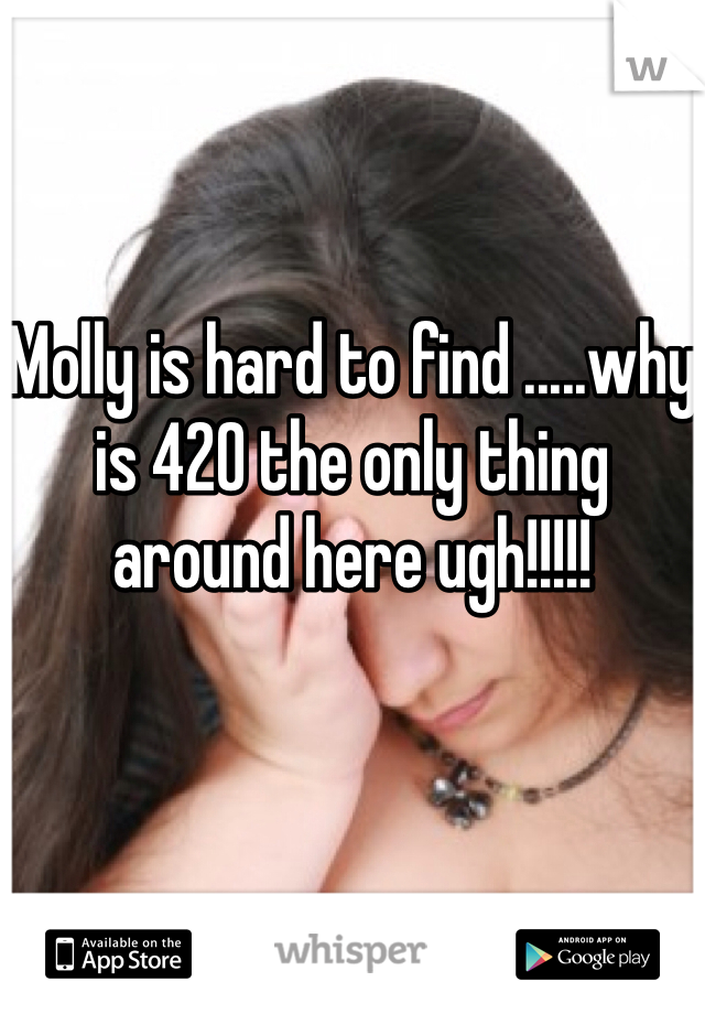 Molly is hard to find .....why is 420 the only thing around here ugh!!!!! 