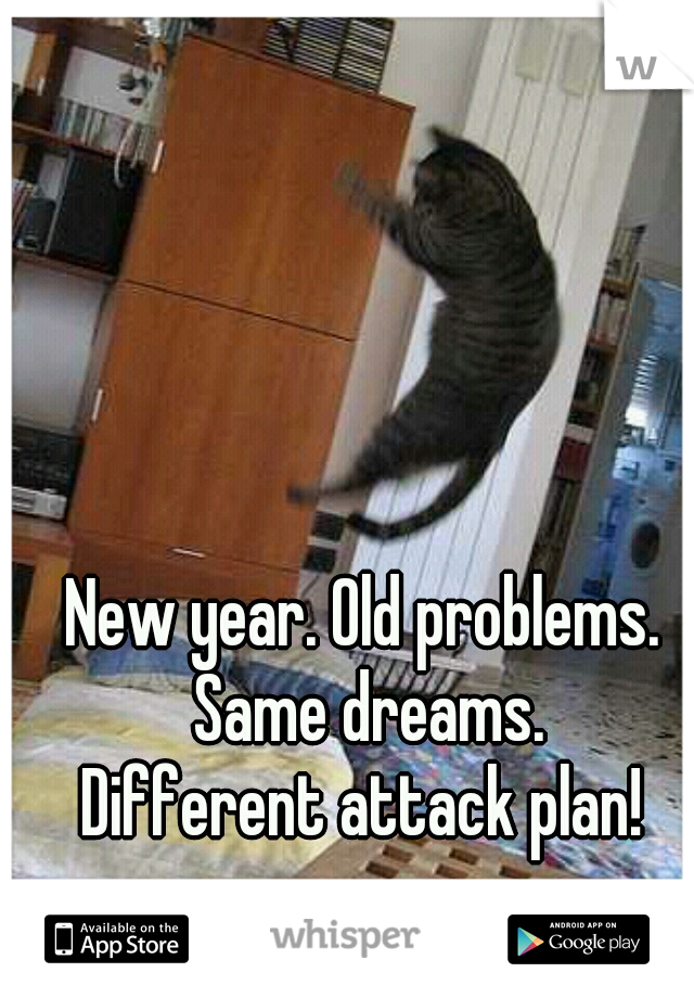 New year. Old problems. Same dreams.
Different attack plan!