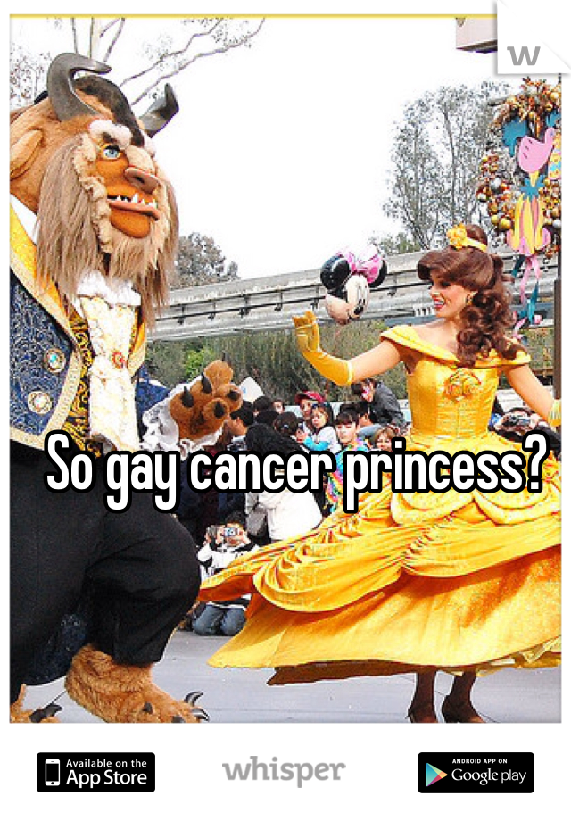 So gay cancer princess?